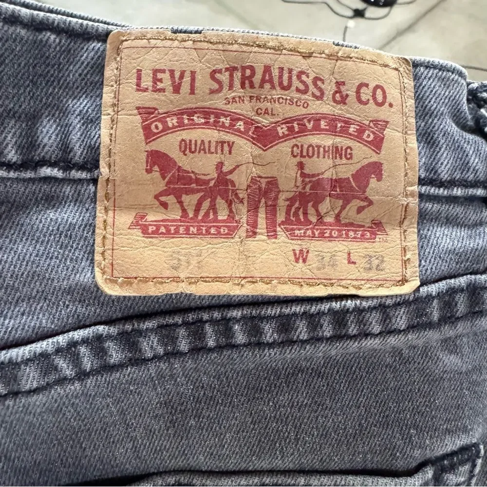 Levi's 511 Grey Wash 34x32 Slim Leg Jeans